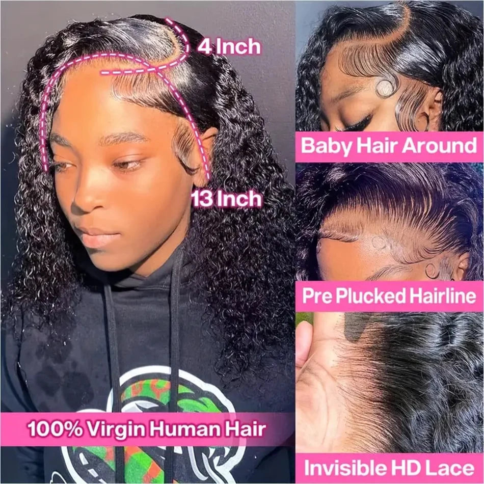 Perruque 100 % cheveux naturels  boucles