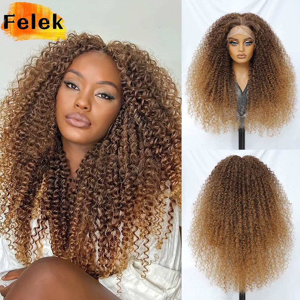 Perruque Afro Chatain