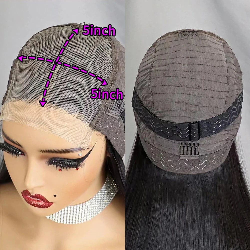 5x5 Glueless Highlight Burmese Bouncy Spiral Curly Human Hair Wigs 350% Density Lace Closure Curly Wig for Women PrePlucked Remy