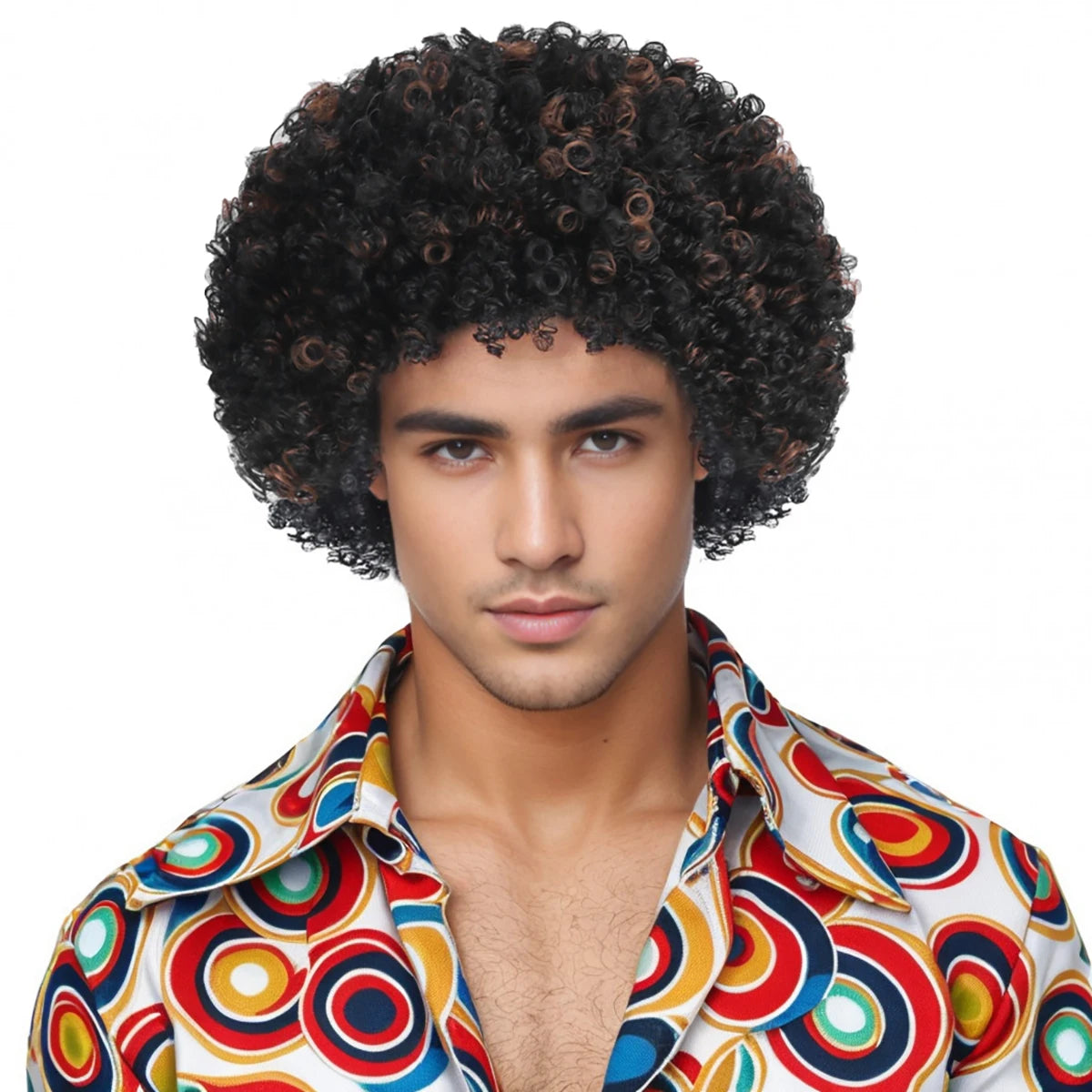 Perruque afro courte homme