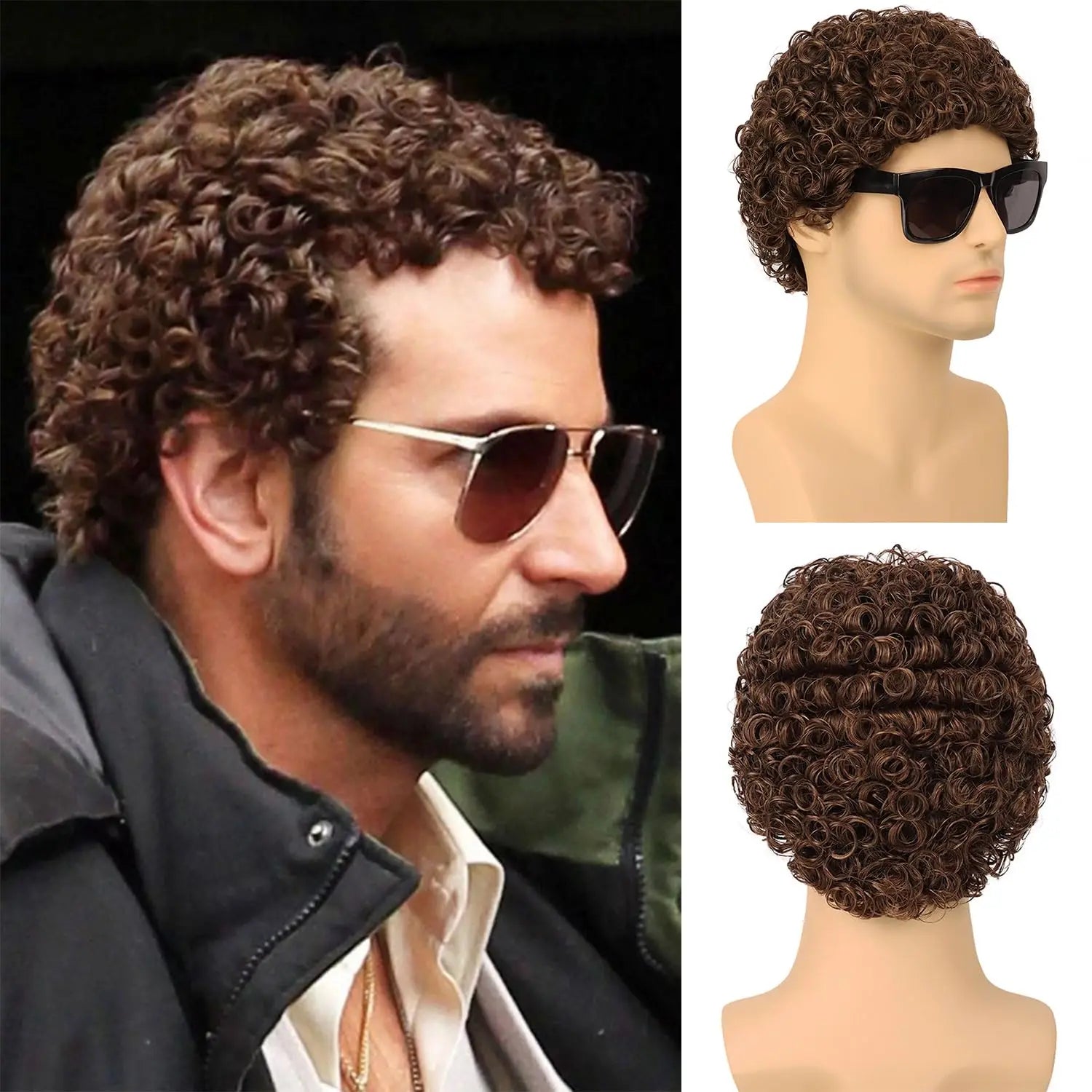 Perruque cheveux court homme