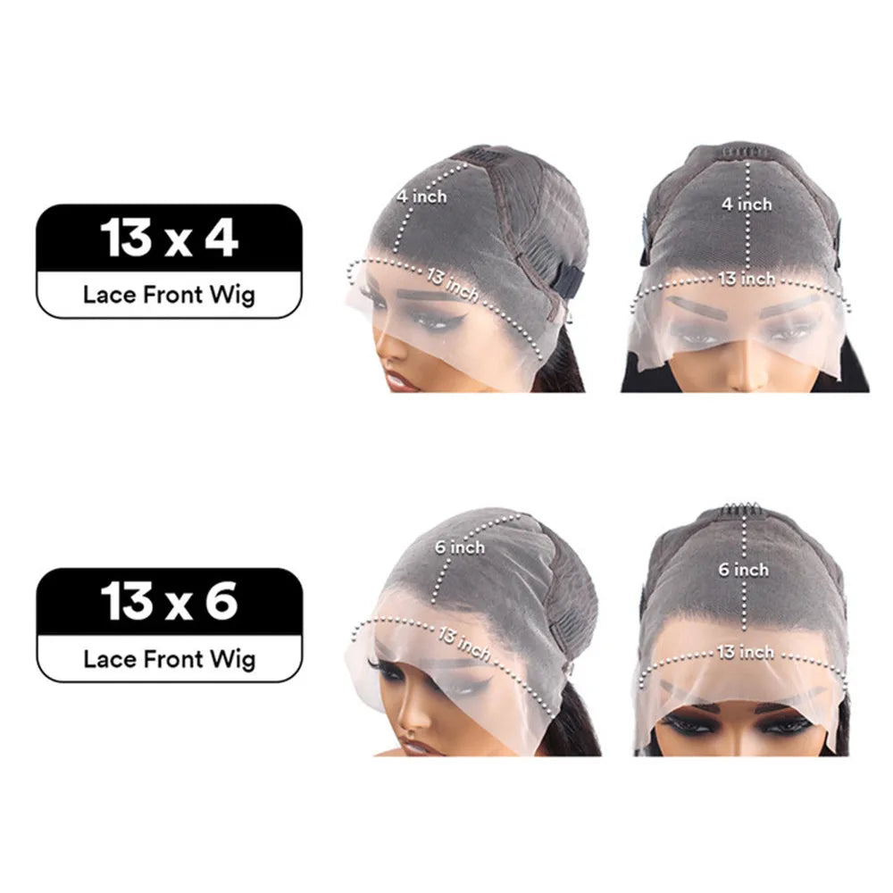 30 Inch Bone Straight Brazilian Human Hair Wig 100% 13x6 HD Lace Frontal Wig Chocolate Brown Lace Front Wigs For Black Women