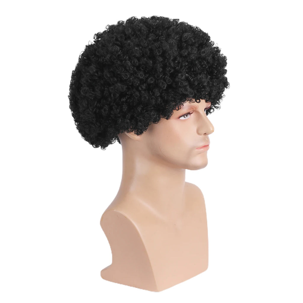 Perruque afro courte homme
