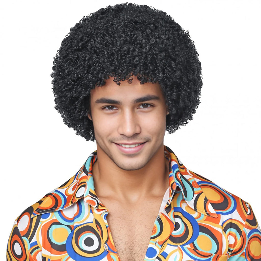 Perruque afro courte homme