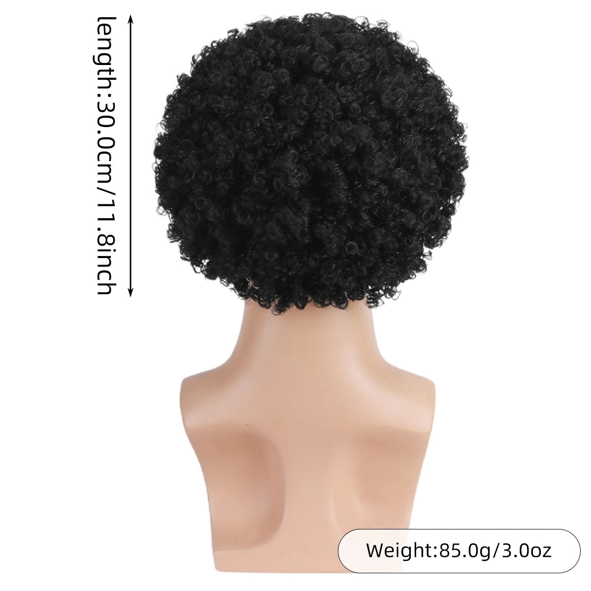 Perruque afro courte homme
