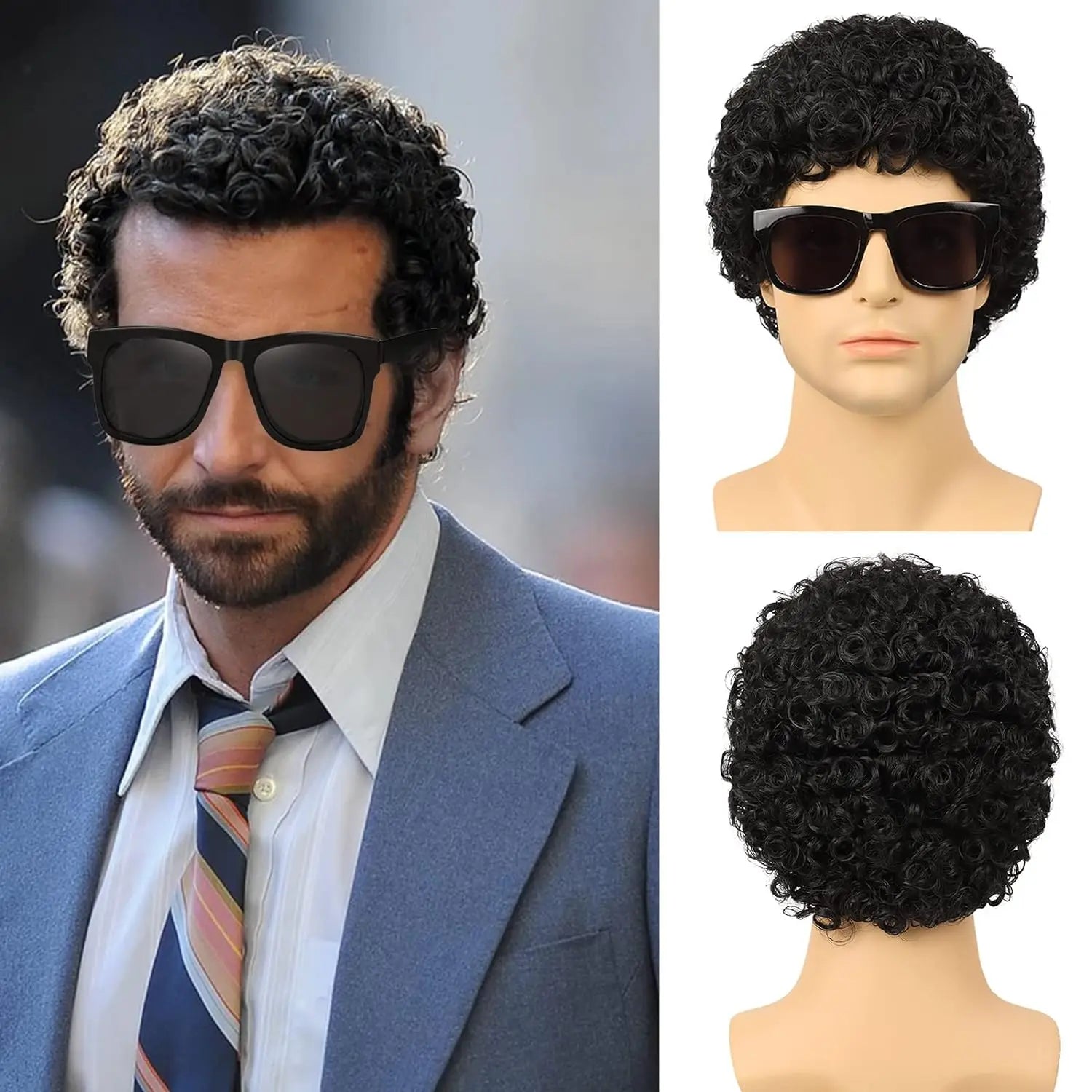 Perruque cheveux court homme
