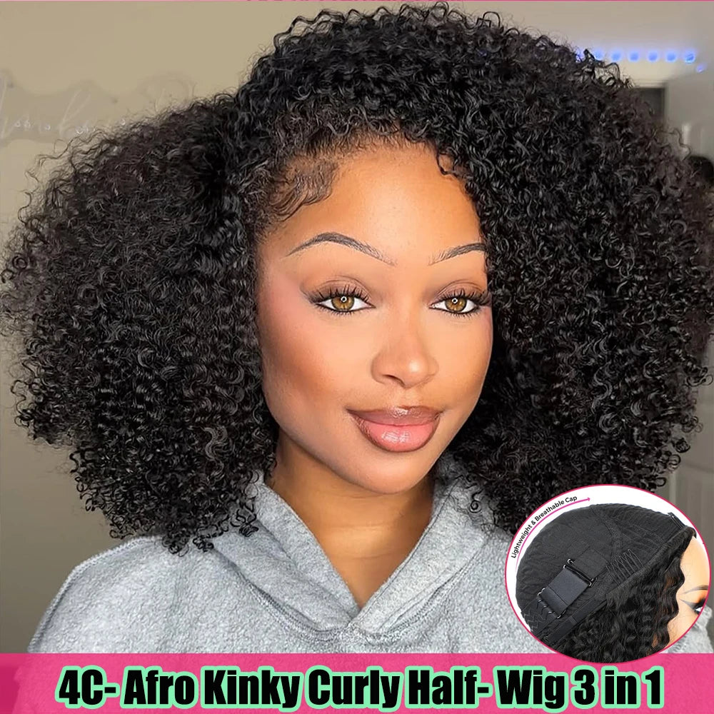 perruque afro avec bandeau